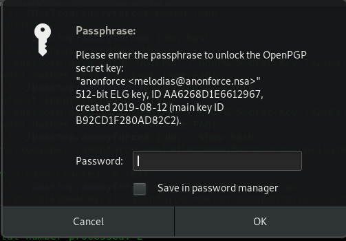 prompt password